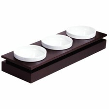 APS Frames Dark Wood Rectangular Small Bowl Base 85X176X530mm Restaurant