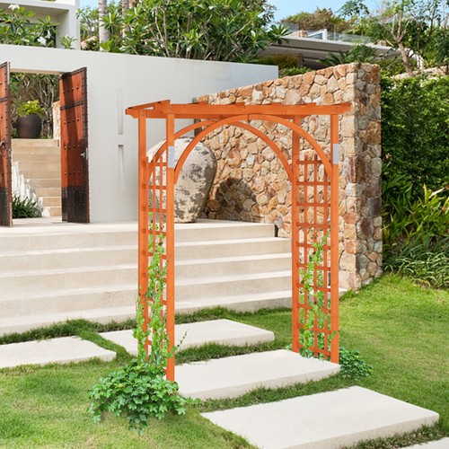 Outdoor wooden cedar arbor - outdoor,