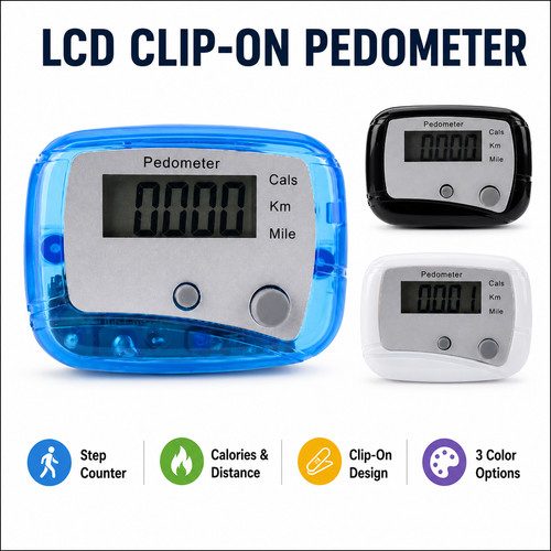 Lcd clip pedometer step - lcd,