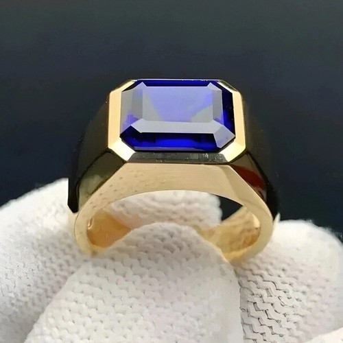 3ct emerald cut - blue, sapphire