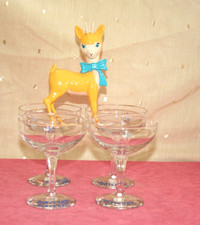 BABYCHAM, FOUR GLASSES, PALE