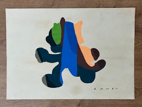 Kaws drawing and painting - and,