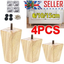 Set of 4 Wooden Legs Square