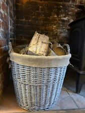 Large Grey-wash Wicker Hessian