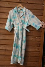 Rare Vintage 80s Alison Bell Fabric Designs Pure Raw Silk Abstract Print Dress M