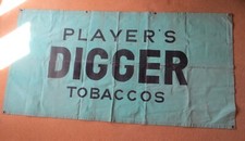 vintage original canvass shop sign PLAYERS TOBACCO ADVERTISING Nottingham rare
