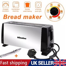 4 Slice Toaster Extra Wide Slot Reheat Stainless Steel Heat Control 1300W HOT