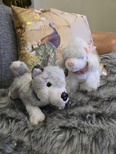 Vintage style plush puppies - puppies,