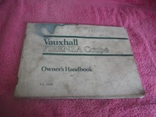 VAUXHALL FIRENZA COUPE 1.3 1.6 2.0 '71 OWNERS INSTRUCTION & MAINTENANCE HANDBOOK