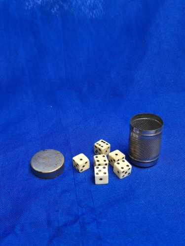Antique bone bovine dice - bone, /