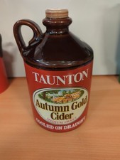 VINTAGE CERAMIC CIDER BOTTLE TAUNTON AUTUMN GOLD BREWERIANA  PUMP FRONT SIGN