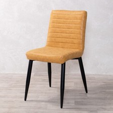 YELLOW DINING CHAIR FAUX