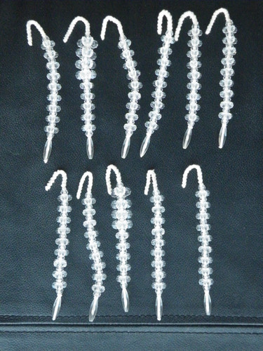 Lot acrylic clear beaded - lot, of