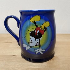 Disney Store Falling Mickey Mouse Tankard Shape Ceramic Mug Coffee Cup Blue