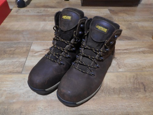 Brown apache safety boots - apache,