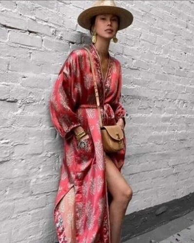 Zara red brick satin hanoi - red,