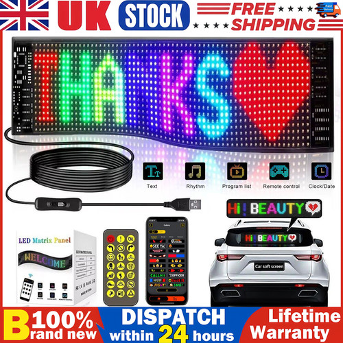 Programmable rgb led car sign - programmable,