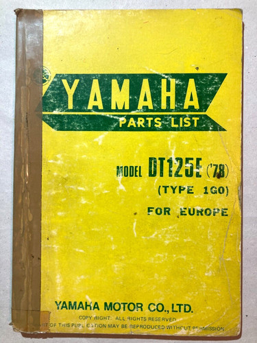 Spare parts catalog booklet - spare,