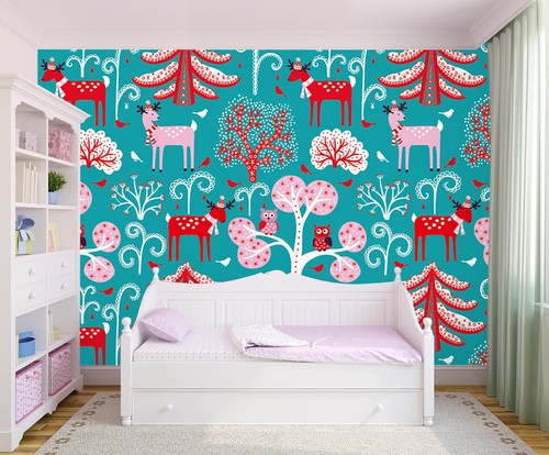 Red tree deer n111 - red,