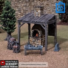Castle Blacksmith Tabletop Gaming Terrain 3D Print 10/15/20/28/32MM