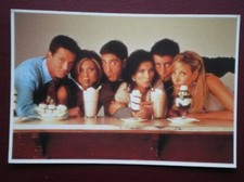 POSTCARD FRIENDS - ALL 6 OF THEM DRINKING MILK SHAKES B18