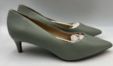 J D Williams Light Green Faux