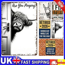 Vintage Highland Cow Metal