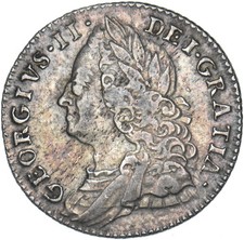 1758 Sixpence - George II