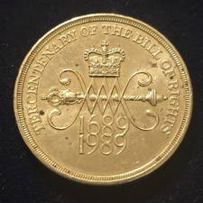 2x £2 Coin Lot 1689-1989 Bill