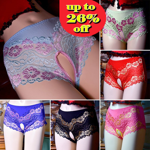 Lady sexy lace sheer briefs - sexy,