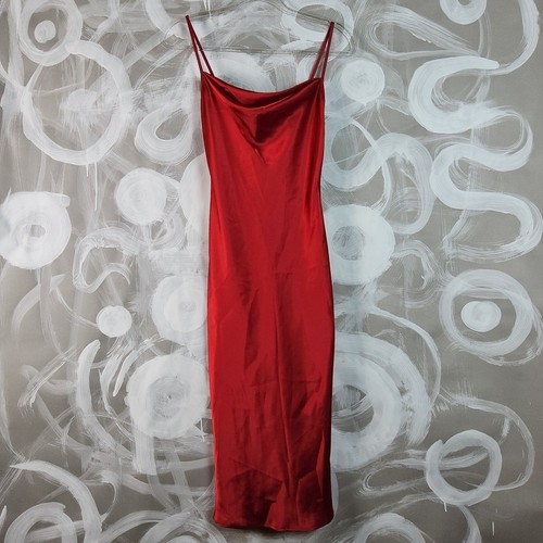 Bebe wmns red satin cowl - satin,