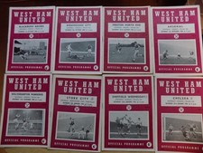 13 x West Ham Utd. home football programmes, 1960 - 1961, fair to good condition