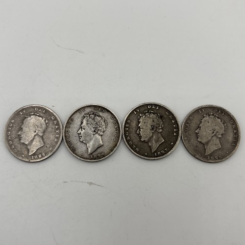George silver shillings - george, iv