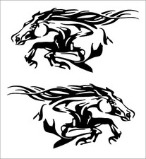 2x Horses car graphics decal