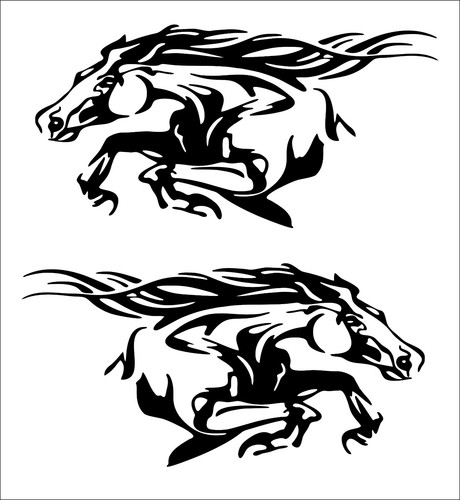 Horses car graphics - , decal