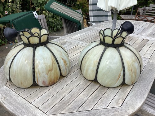 Pair large 41cm diam 26cm - diam,