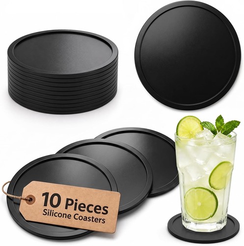 10pc silicone drink - silicone, coasters