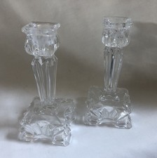Vintage Pair of Clear Glass