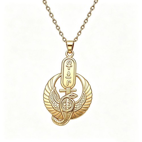 Silver egyptian ankh pendant - egyptian,