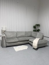 Grey DFS Velvet Corner Sofa