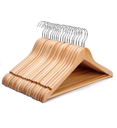 Wooden coat hangers suit - wooden,