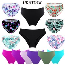 UK Kids Girls Briefs Bathing Suit Underwear Holiday Bottoms Workout Thongs Pool