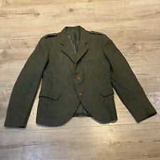 Vintage Tweed Argyll Dark Green Jacket Possibly 1930s Chest 36” Ivory Buttons