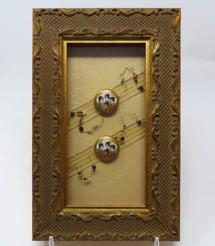 Framed antique hand - framed, painted