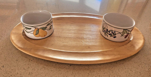 Dansk rubberwood tray - dansk,