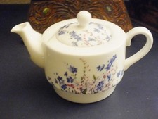 Small One Cup Teapot Bristol China Company White With  Forget Me Not Design