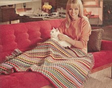 crochet pattern, crochet rug, blanket, throw, vintage, retro