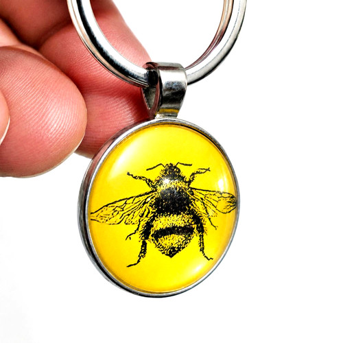Bumblebee keyring bee keychain - bumblebee,