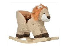 Lion Rocking Horse for Kids – Roaring Sound Button & Safety Belt, Plush Ride-On