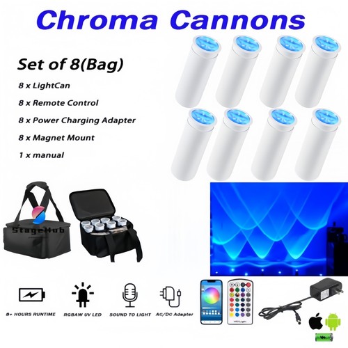 8pc bag chroma cannons - 8pc+bag,